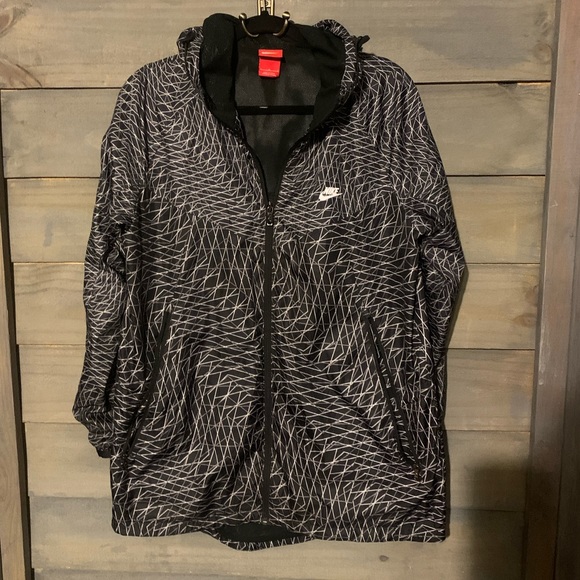 grey nike rain jacket